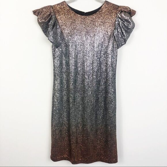 JULIA JORDAN | Ombré Bronze to Silver Dress Size 2 - Picture 2 of 9